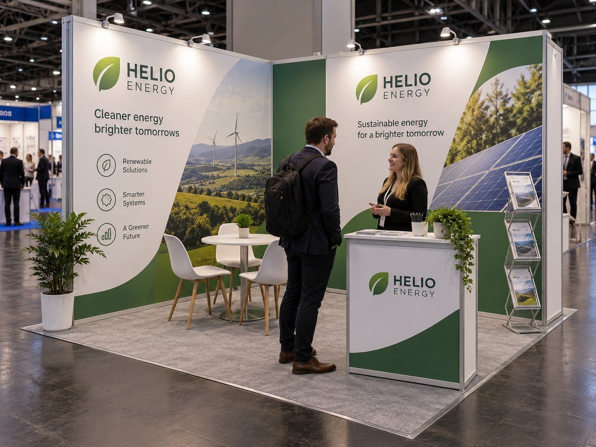 Illustrative Helio Energy modular hire stand