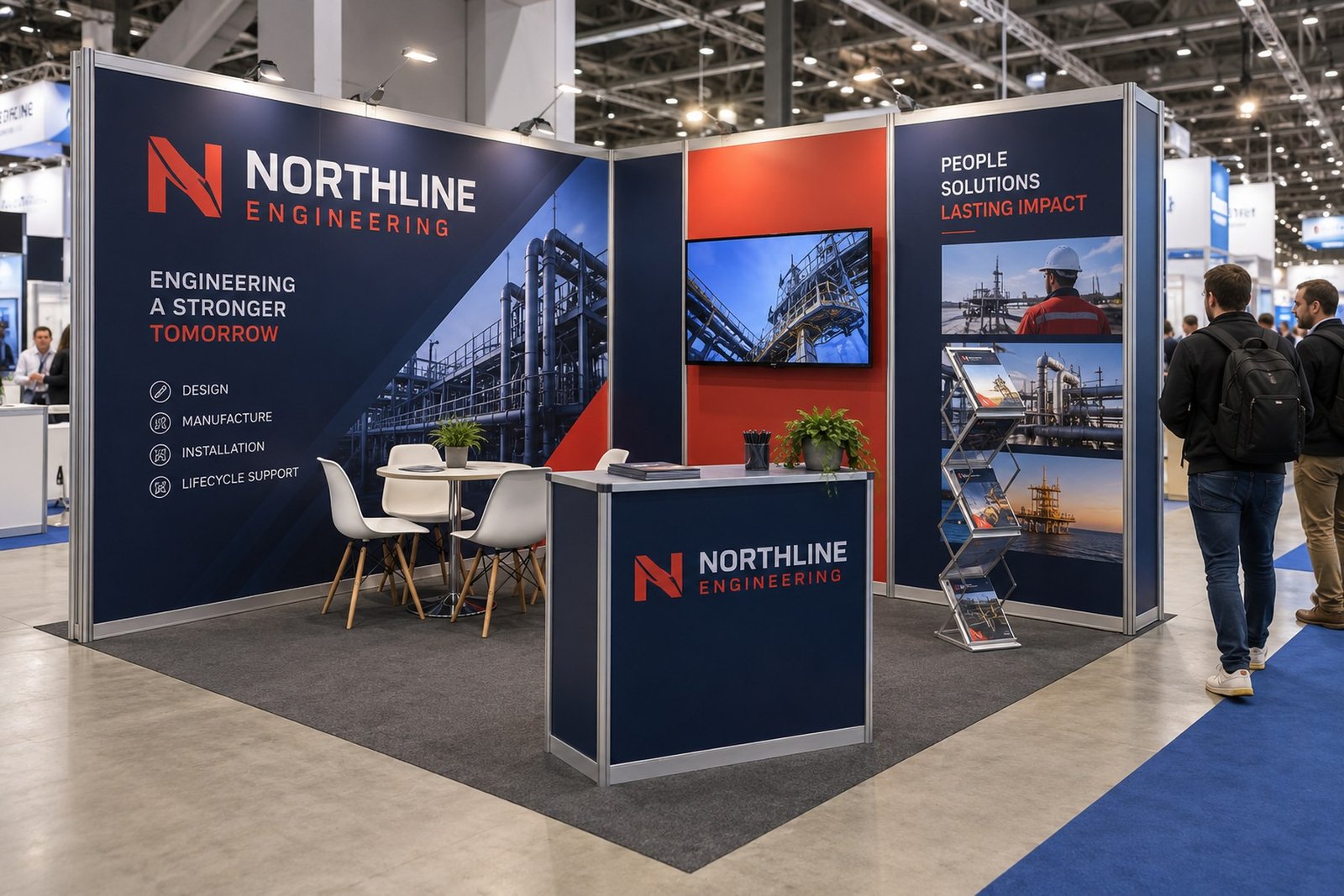 Illustrative Northline Engineering modular hire stand